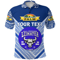 Custom Mate Maa Tonga Polo Shirt Leimatua Bulls Creative Style Blue NO.1 LT8 - Wonder Print Shop