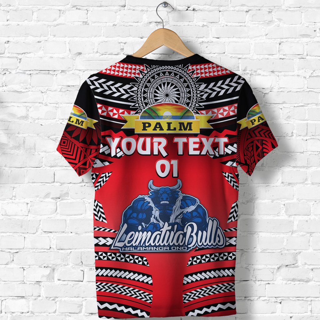 Custom Mate MaA Tonga T Shirt Leimatua Bulls Creative Style Red, Custom Text and Number LT8 - Wonder Print Shop