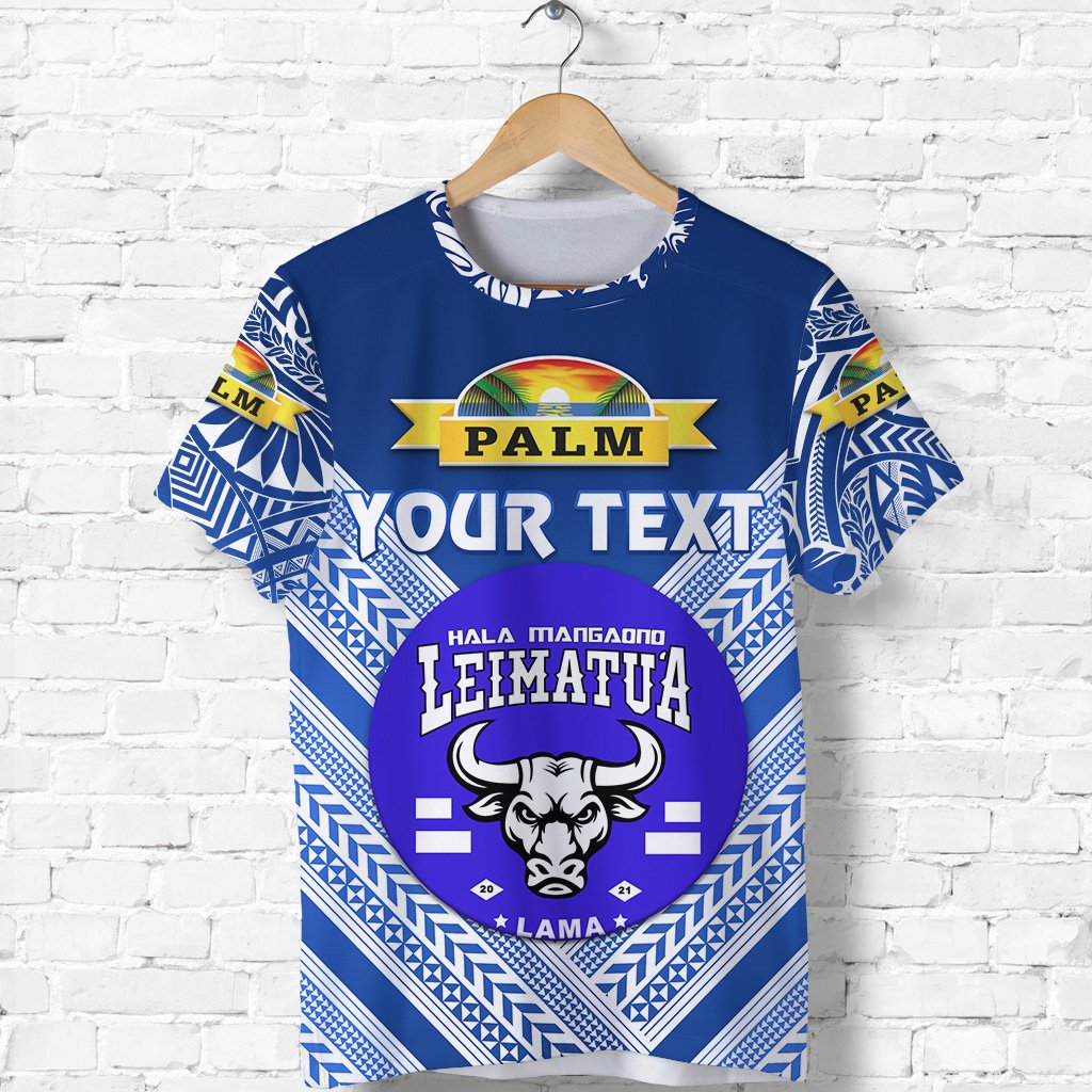 Custom Mate MaA Tonga T Shirt Leimatua Bulls Creative Style Blue No.1 LT8 - Wonder Print Shop
