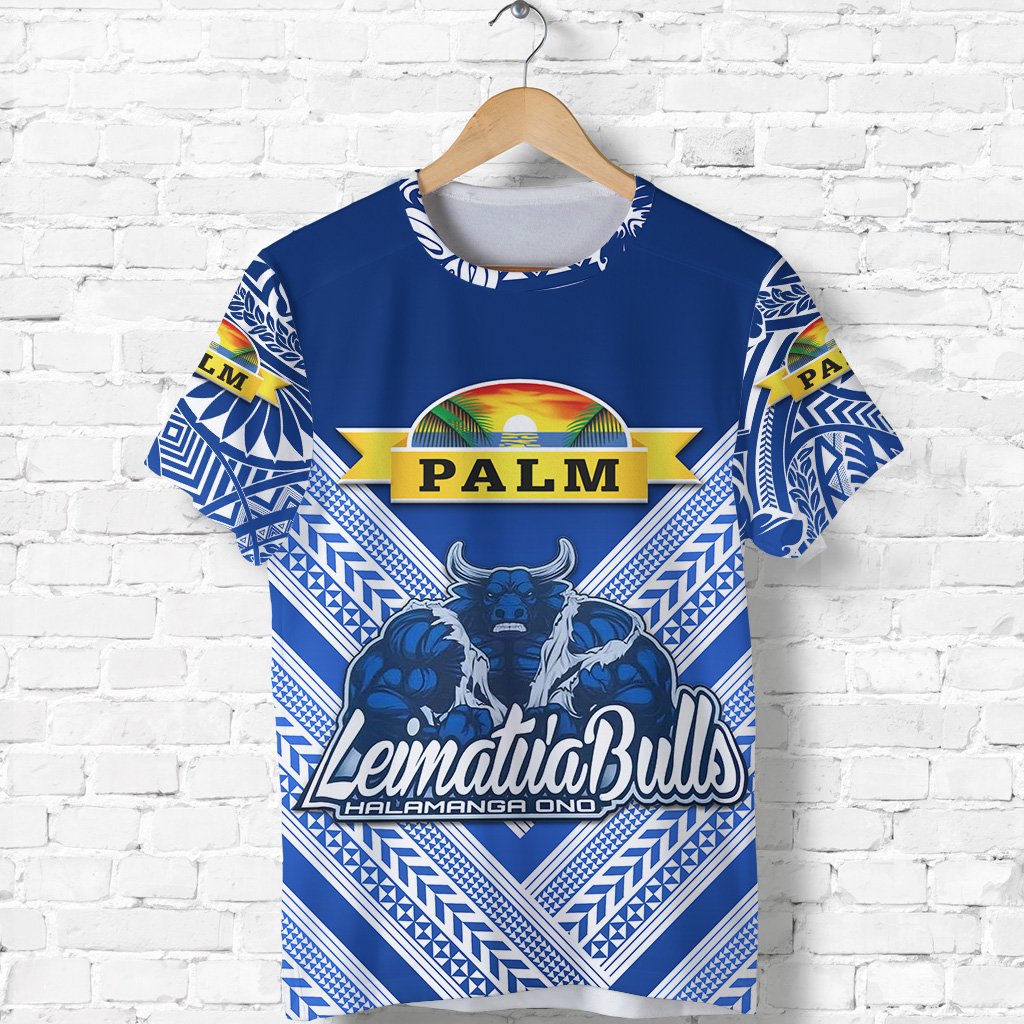 Mate MaA Tonga T Shirt LeimatuA Bulls Creative Style Blue Lt8 - Wonder Print Shop