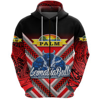 Custom Mate Maa Tonga Zip Hoodie Leimatua Bulls Creative Style Red, Custom Text And Number LT8 - Wonder Print Shop