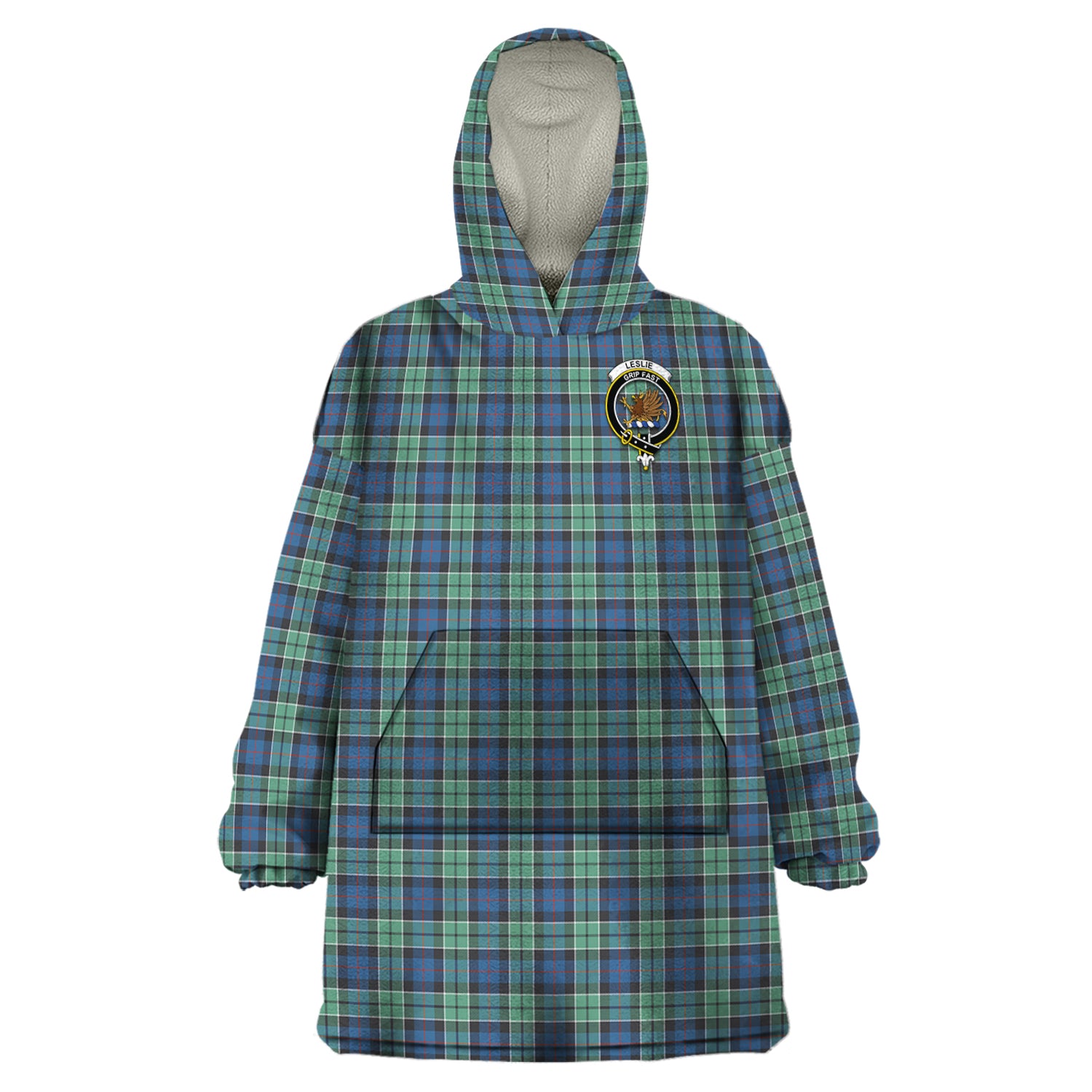 scottish-leslie-hunting-ancient-clan-crest-tartan-wearable-blanket-hoodie