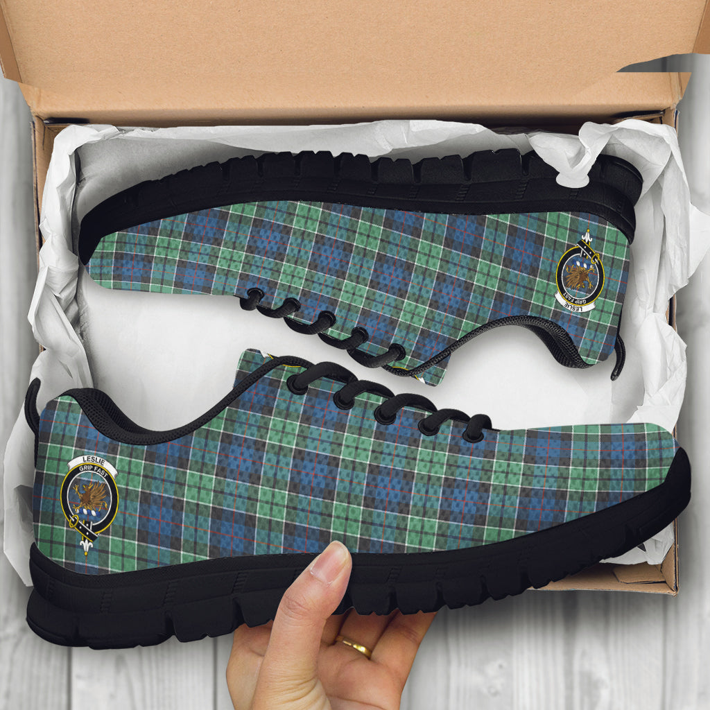 scottish-leslie-hunting-ancient-clan-crest-tartan-sneakers