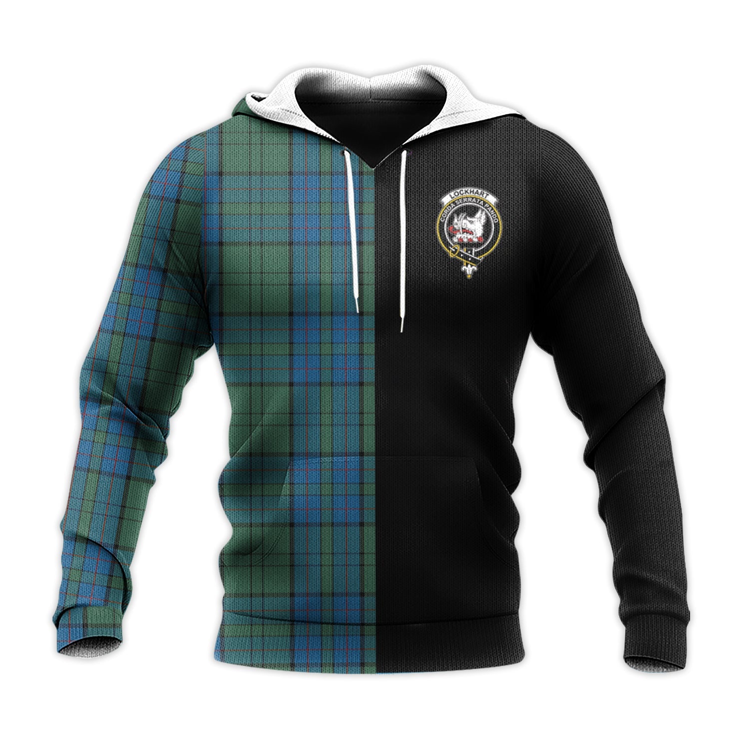 scottish-lockhart-clan-crest-tartan-personalize-half-hoodie