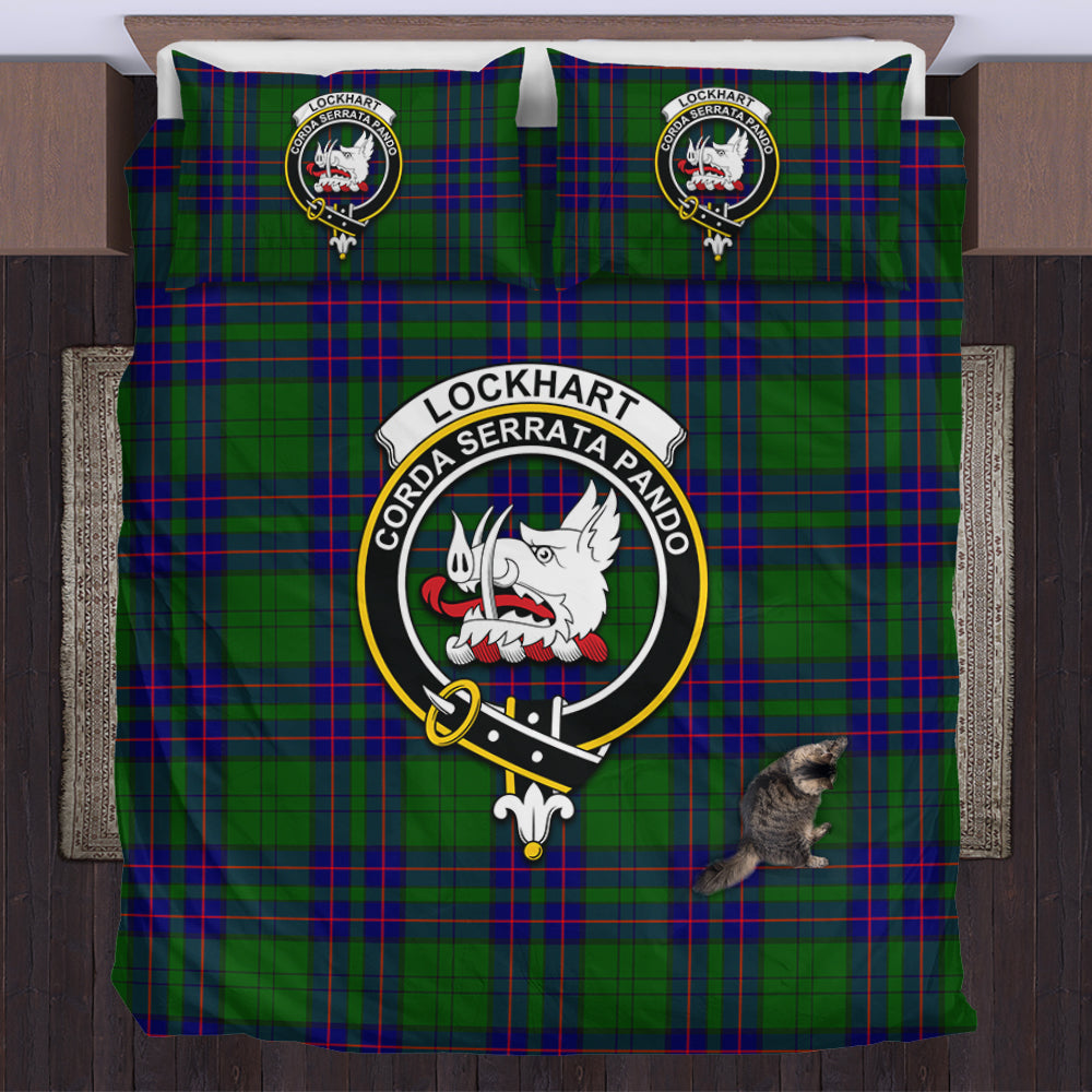 scottish-lockhart-modern-clan-crest-tartan-bedding-set