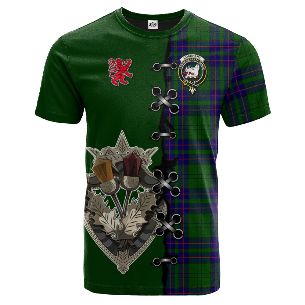scottish-lockhart-modern-clan-crest-tartan-lion-rampant-and-celtic-thistle-t-shirt