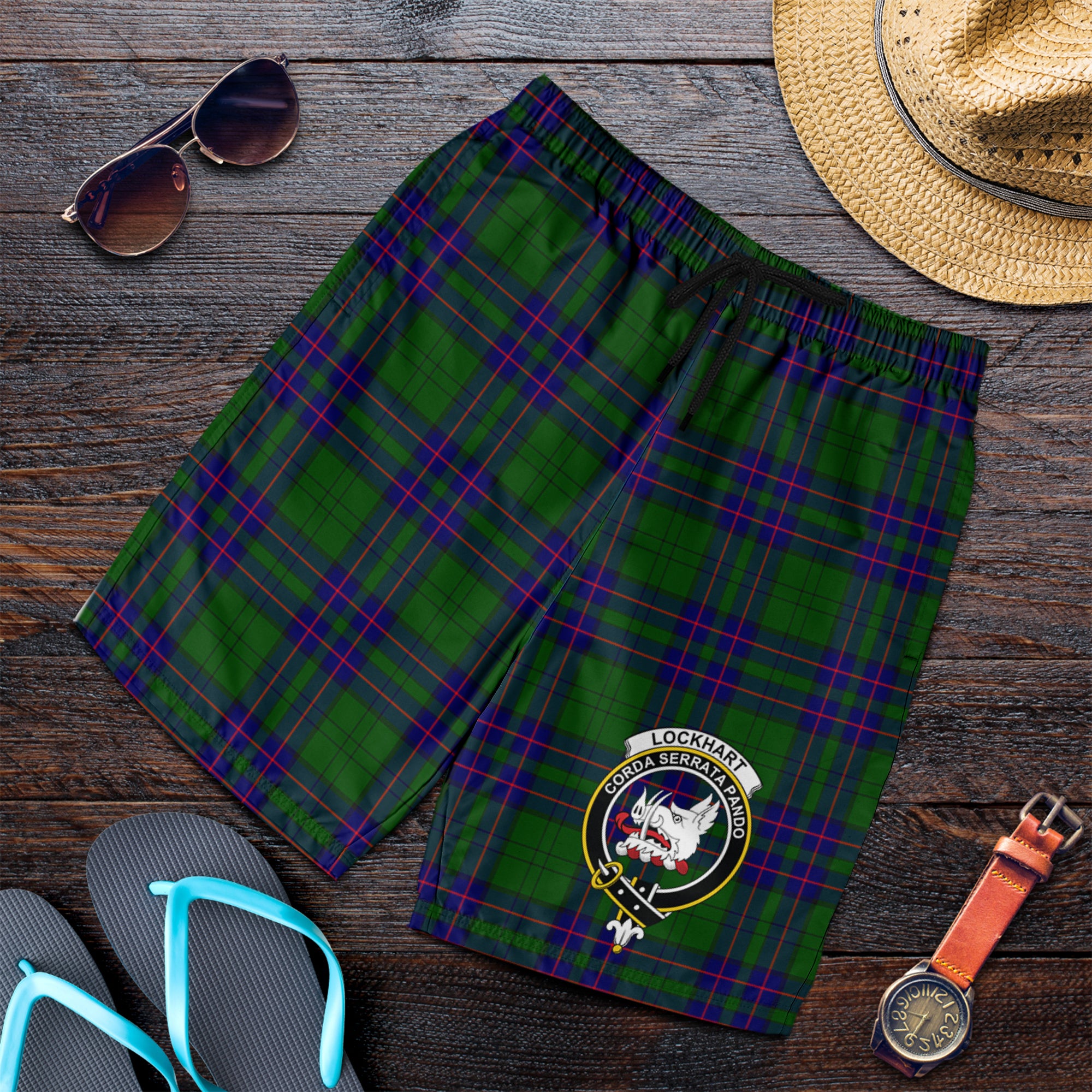 scottish-lockhart-modern-clan-crest-tartan-men-shorts