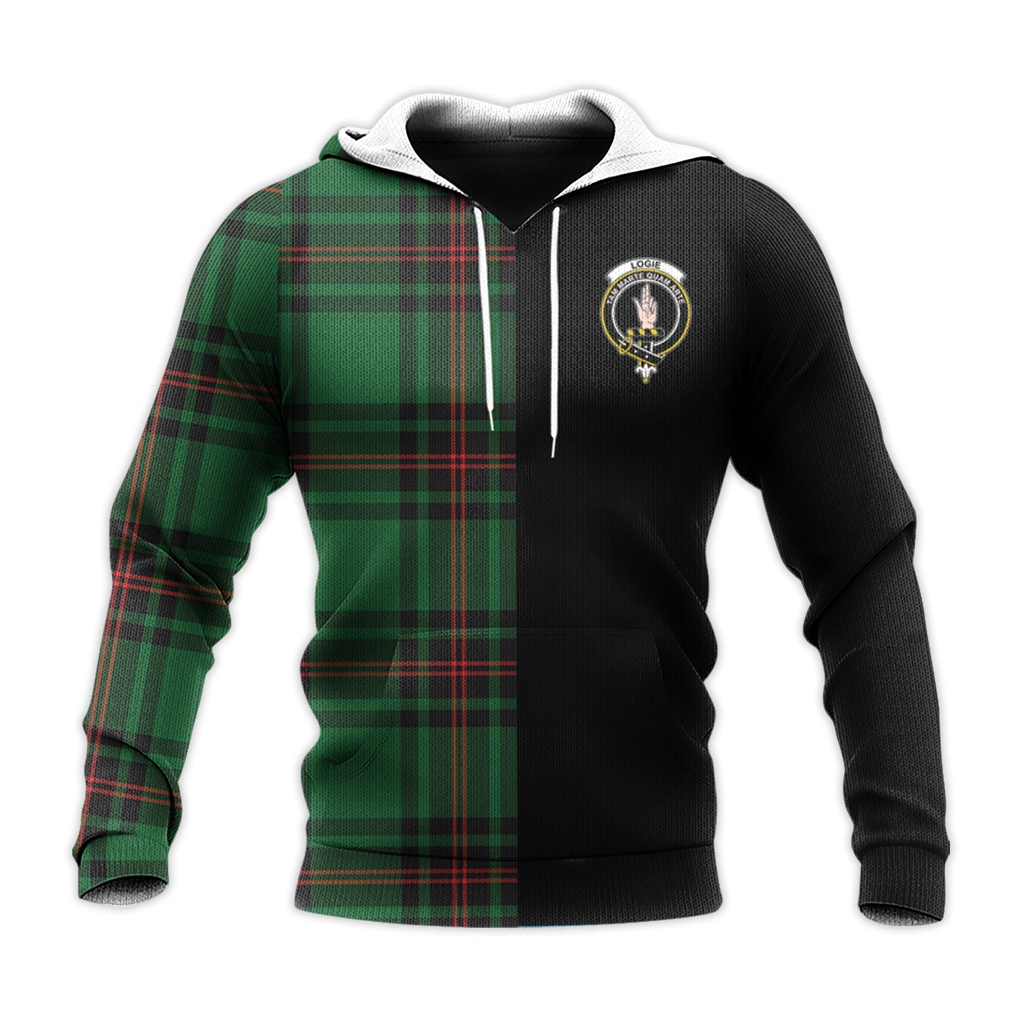 scottish-logie-clan-crest-tartan-personalize-half-hoodie