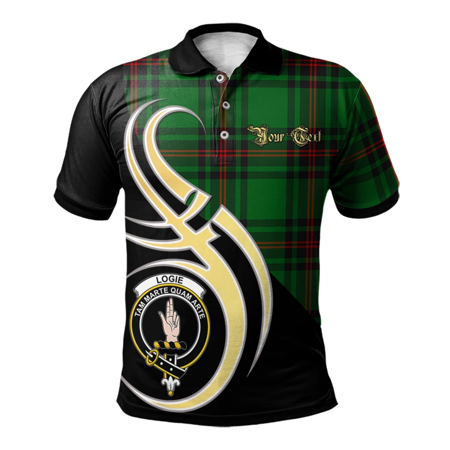 scotland-logie-clan-crest-tartan-believe-in-me-polo-shirt