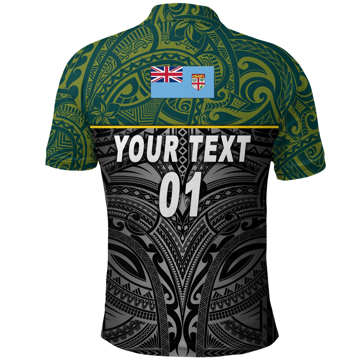 Custom Fiji Lomaiviti Rugby Polo Shirt Original Style, Custom Text And Number LT8 - Wonder Print Shop