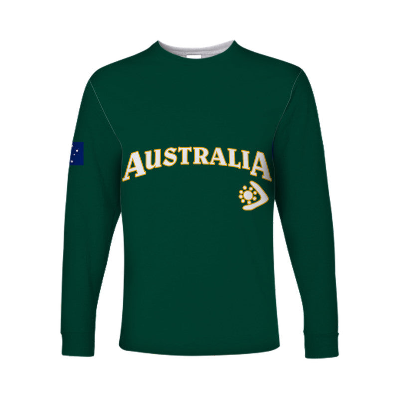 (Custom Personalised And Number) Baseball 2023 Australia Long Sleeve Shirts LT6 - Wonder Print Shop