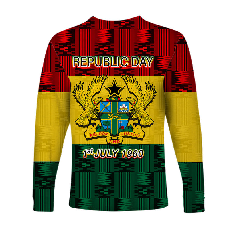 Ghana Republic Day Long Sleeve Button Shirt LT6 - Wonder Print Shop