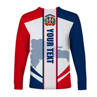 (Custom Personalised) Dominican Republic Long Sleeve Shirts Simple Vibe LT6 - Wonder Print Shop