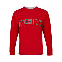 (Custom Personalised And Number) Baseball 2023 Mexico Long Sleeve Shirts Red Style LT6 - Wonder Print Shop
