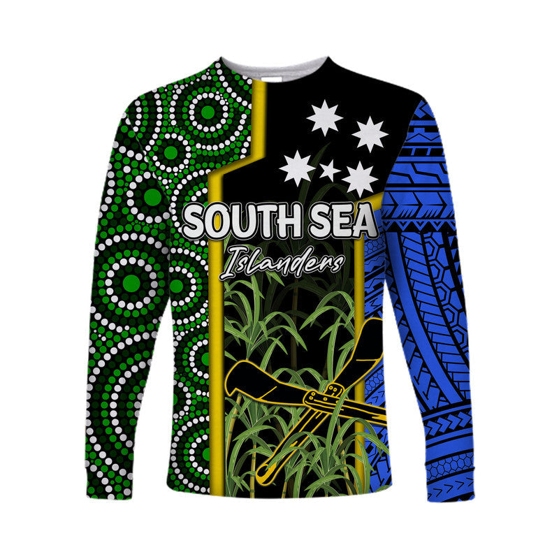 Custom Personalised South Sea Islanders Flag Style Long Sleeve Shirts Kanaka LT6 - Wonder Print Shop