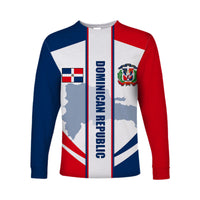 (Custom Personalised) Dominican Republic Long Sleeve Shirts Simple Vibe LT6 - Wonder Print Shop