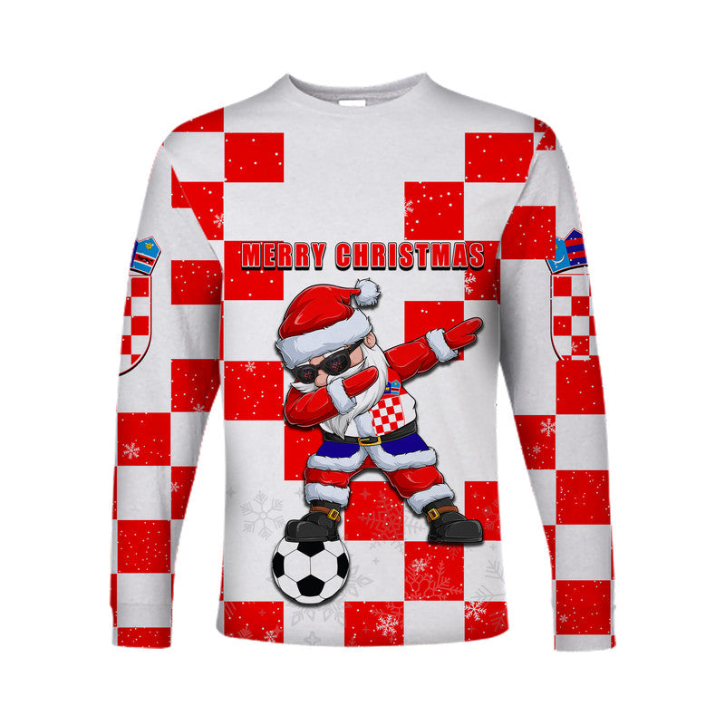 Croatia Christmas Santa Claus Dabbing Long Sleeve Shirt Replica Football Jersey LT6 - Wonder Print Shop