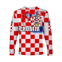 (Custom Personalised And Number) Croatia Soccer- Champions In My Heart Long Sleeve Shirt LT6 - Wonder Print Shop