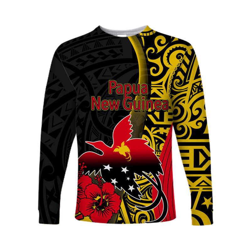Custom Personalised Papua New Guinea Long Sleeve Shirts Vibe Style LT6 - Wonder Print Shop