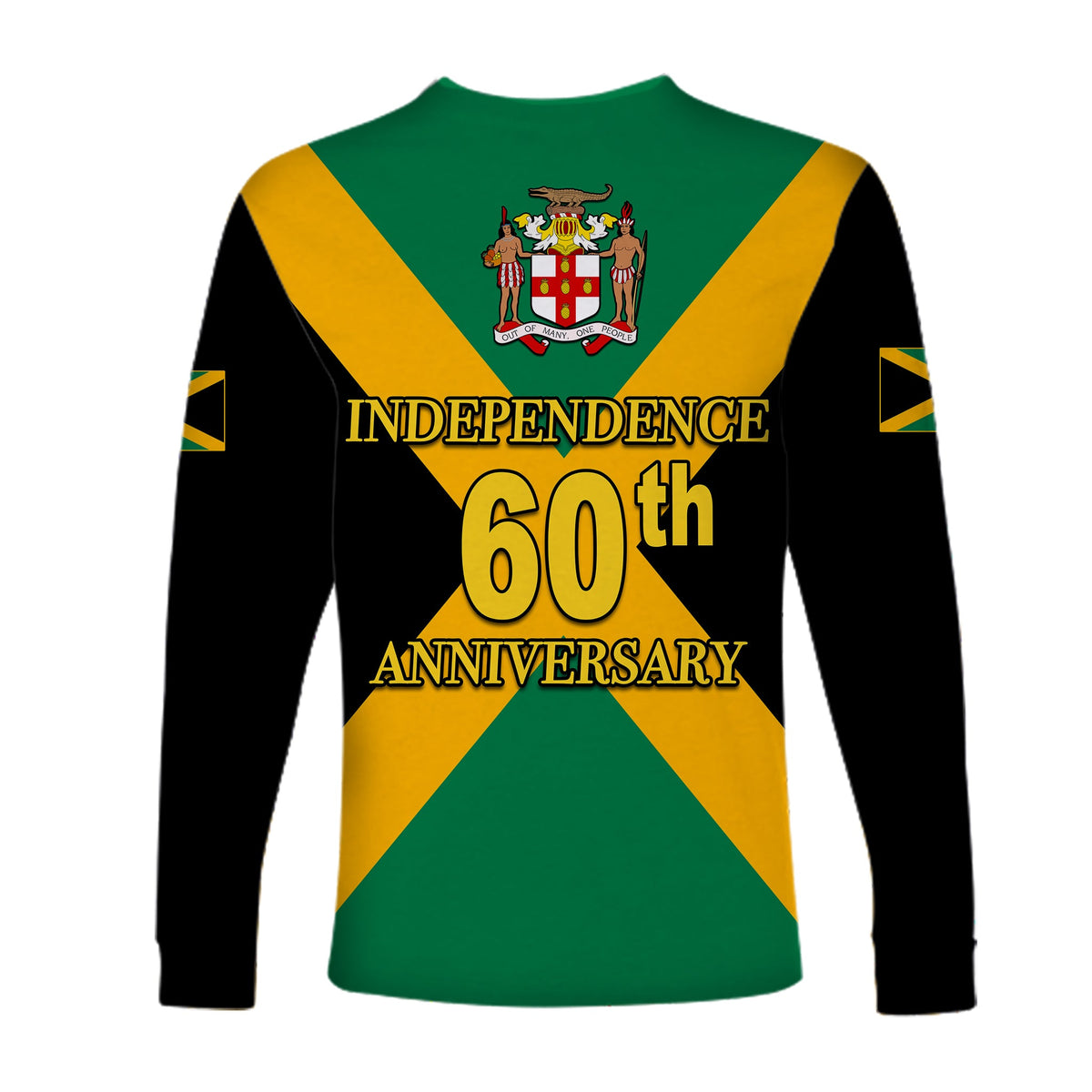 Jamaica Independence Day Long Sleeve Shirts Coat Of Arms LT6 - Wonder Print Shop