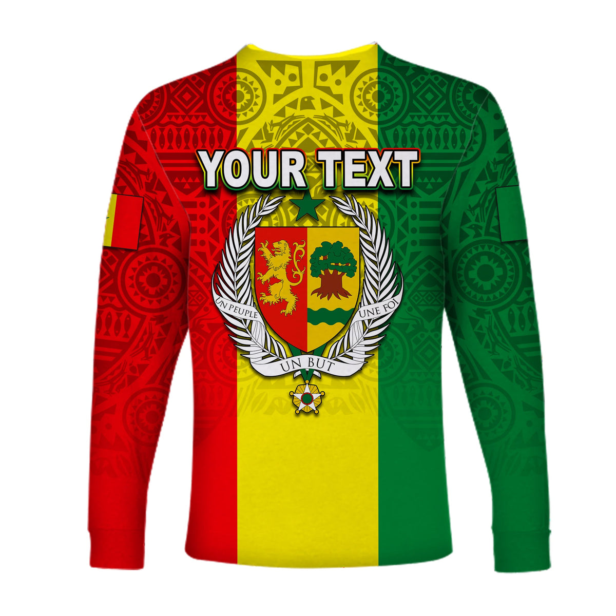 (Custom Personalised) Senegal Long Sleeve Shirts African Pattens LT6 - Wonder Print Shop