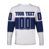 (Custom Personalised And Number) Finland Hockey Suomi Long Sleeve Shirts White LT6 - Wonder Print Shop