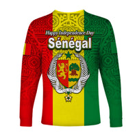 Senegal Independence Day Long Sleeve Shirts African Pattens LT6 - Wonder Print Shop