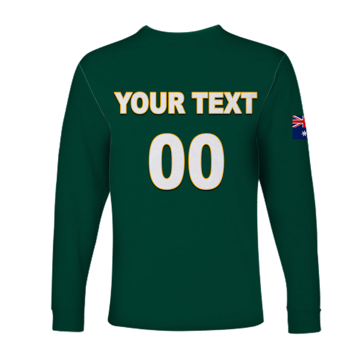 (Custom Personalised And Number) Baseball 2023 Australia Long Sleeve Shirts LT6 - Wonder Print Shop