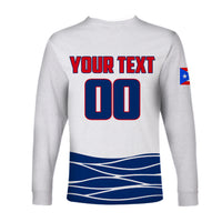 (Custom Personalised And Number) Baseball 2023 Puerto Rico Long Sleeve Shirts LT6 - Wonder Print Shop
