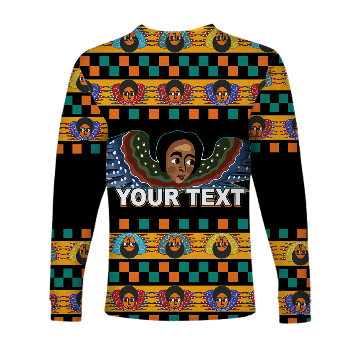 (Custom Personalised) Ethiopia Long Sleeve Shirts Ethiopian Church Angels Black LT6 - Wonder Print Shop