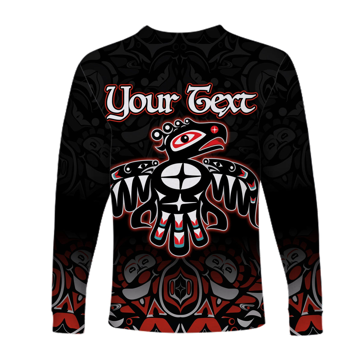 (Custom Personalised) Canada Haida Long Sleeve Shirts Thunderbird LT6 - Wonder Print Shop