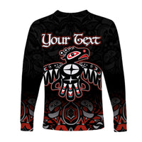 (Custom Personalised) Canada Haida Long Sleeve Shirts Thunderbird LT6 - Wonder Print Shop