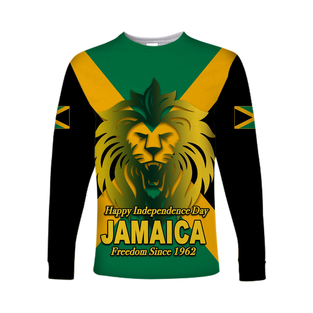 Jamaica Independence Day Long Sleeve Shirts Lion LT6 - Wonder Print Shop
