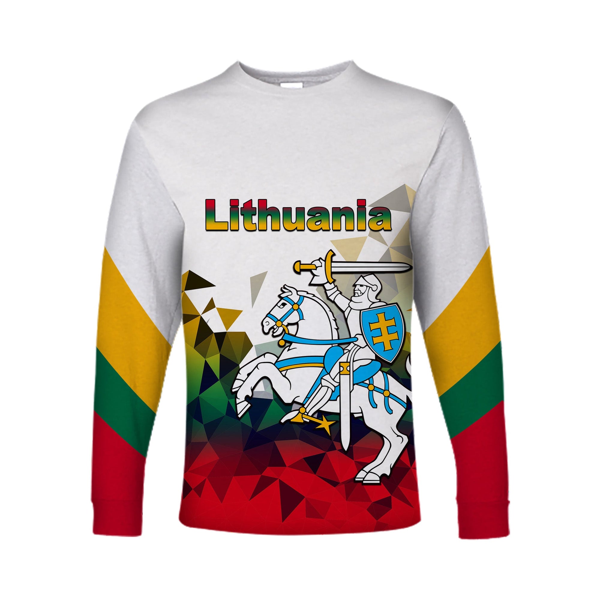 custom-personalised-lithuania-long-sleeve-shirt-polygonal-template-style