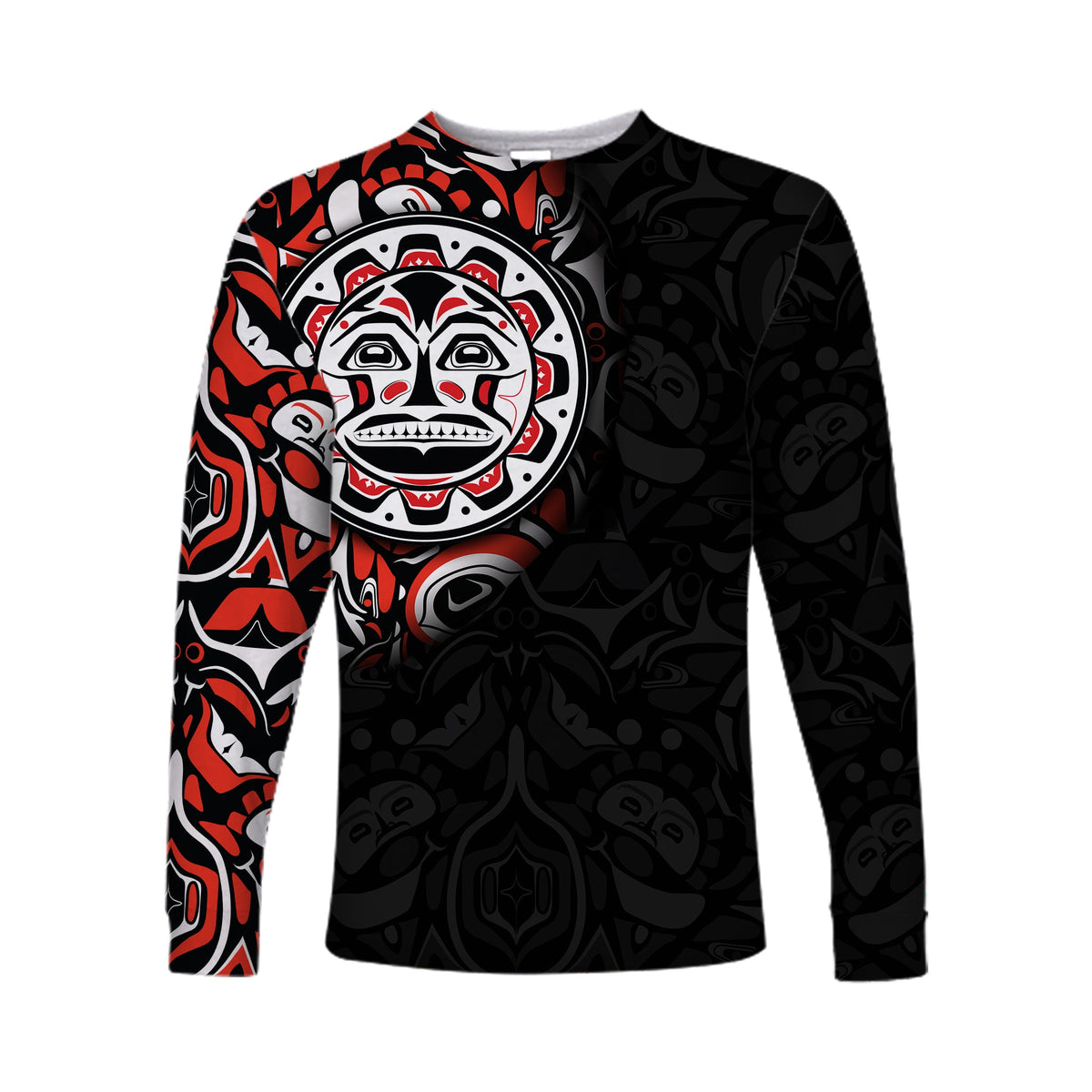 (Custom Personalised) Canada Haida Long Sleeve Shirts Sun LT6 - Wonder Print Shop