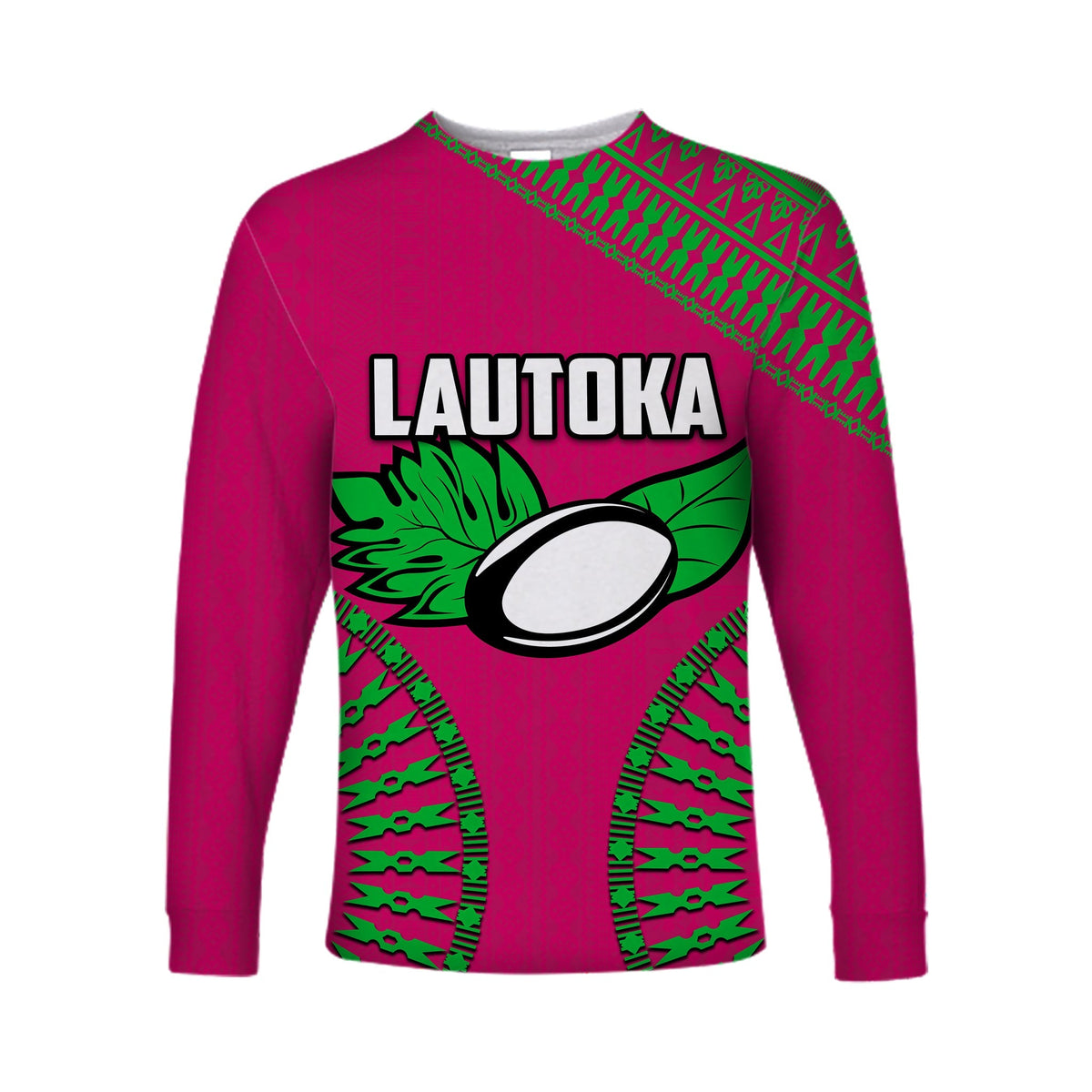 (Custom Personalised And Number) Lautoka Fiji Rugby Long Sleeve Shirts LT6 - Wonder Print Shop