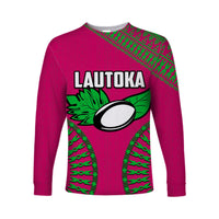 (Custom Personalised And Number) Lautoka Fiji Rugby Long Sleeve Shirts LT6 - Wonder Print Shop