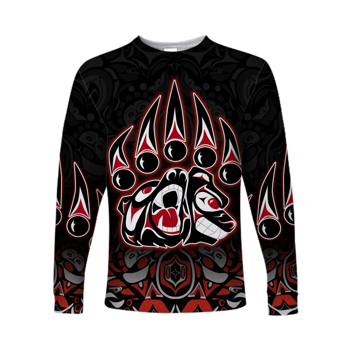 (Custom Personalised) Canada Haida Long Sleeve Shirts Bear LT6 - Wonder Print Shop