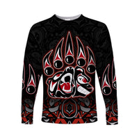 (Custom Personalised) Canada Haida Long Sleeve Shirts Bear LT6 - Wonder Print Shop