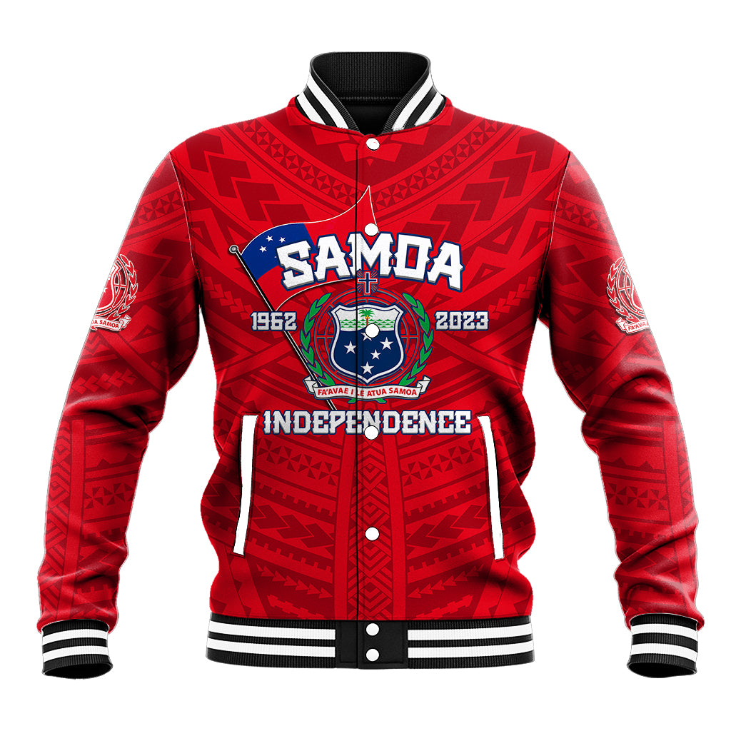 Samoa Independence Baseball Jacket 2023 Red Style LT6 - Wonder Print Shop