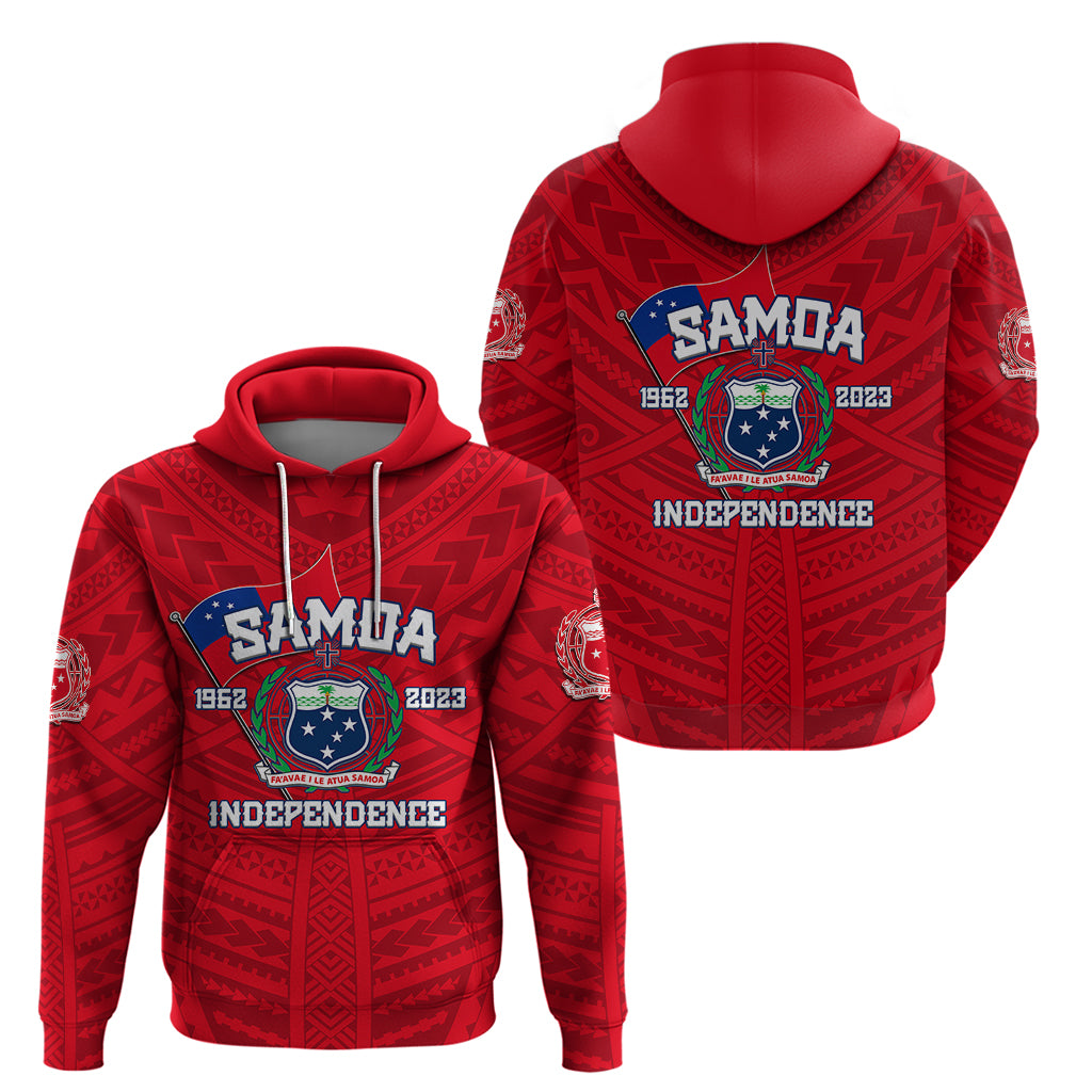 Samoa Independence Hoodie 2023 Red Style LT6 - Wonder Print Shop