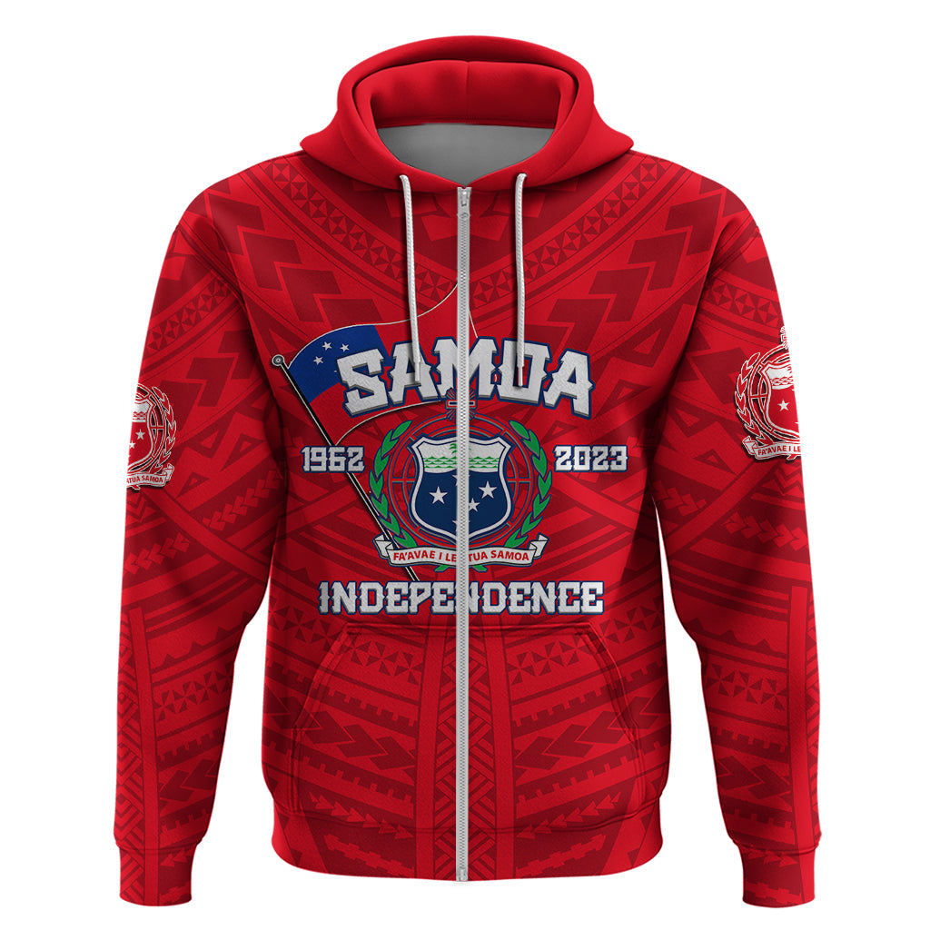 Samoa Independence Hoodie 2023 Red Style LT6 - Wonder Print Shop