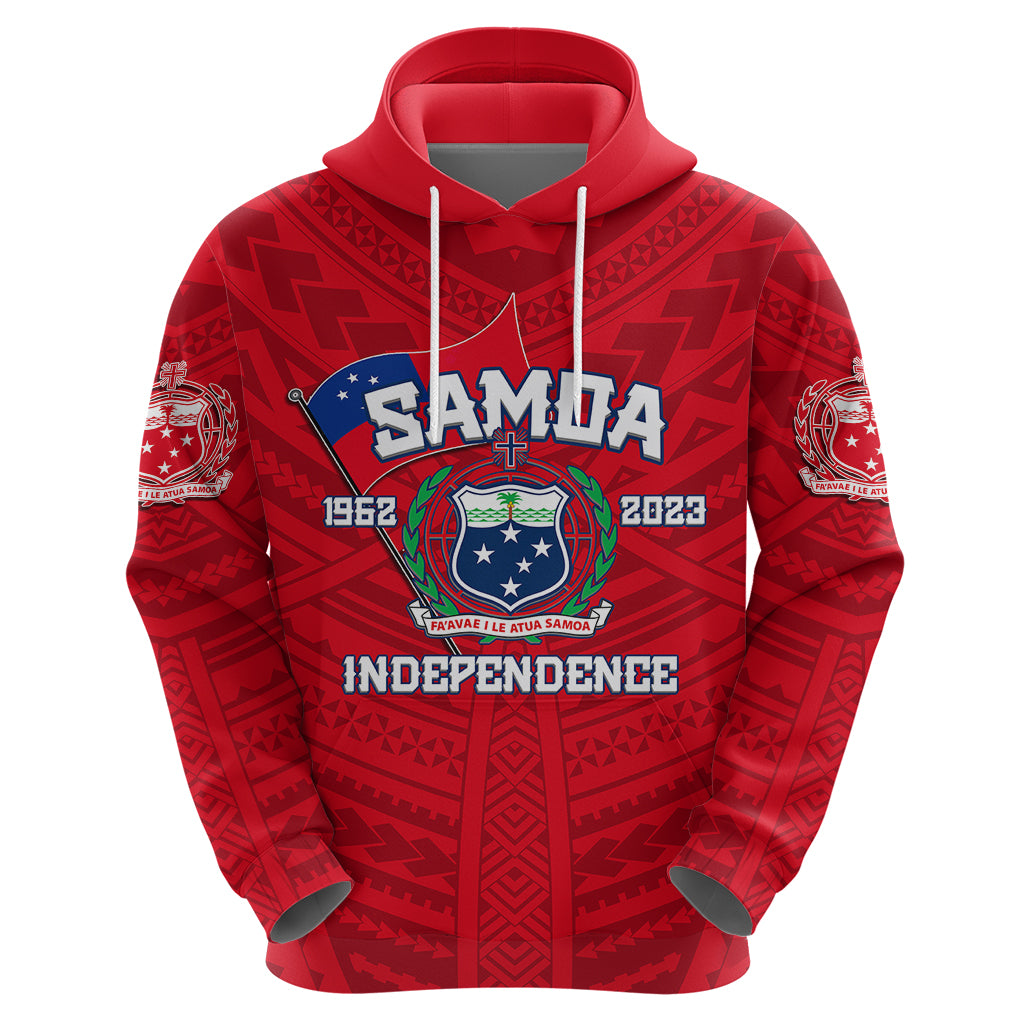 Samoa Independence Hoodie 2023 Red Style LT6 - Wonder Print Shop