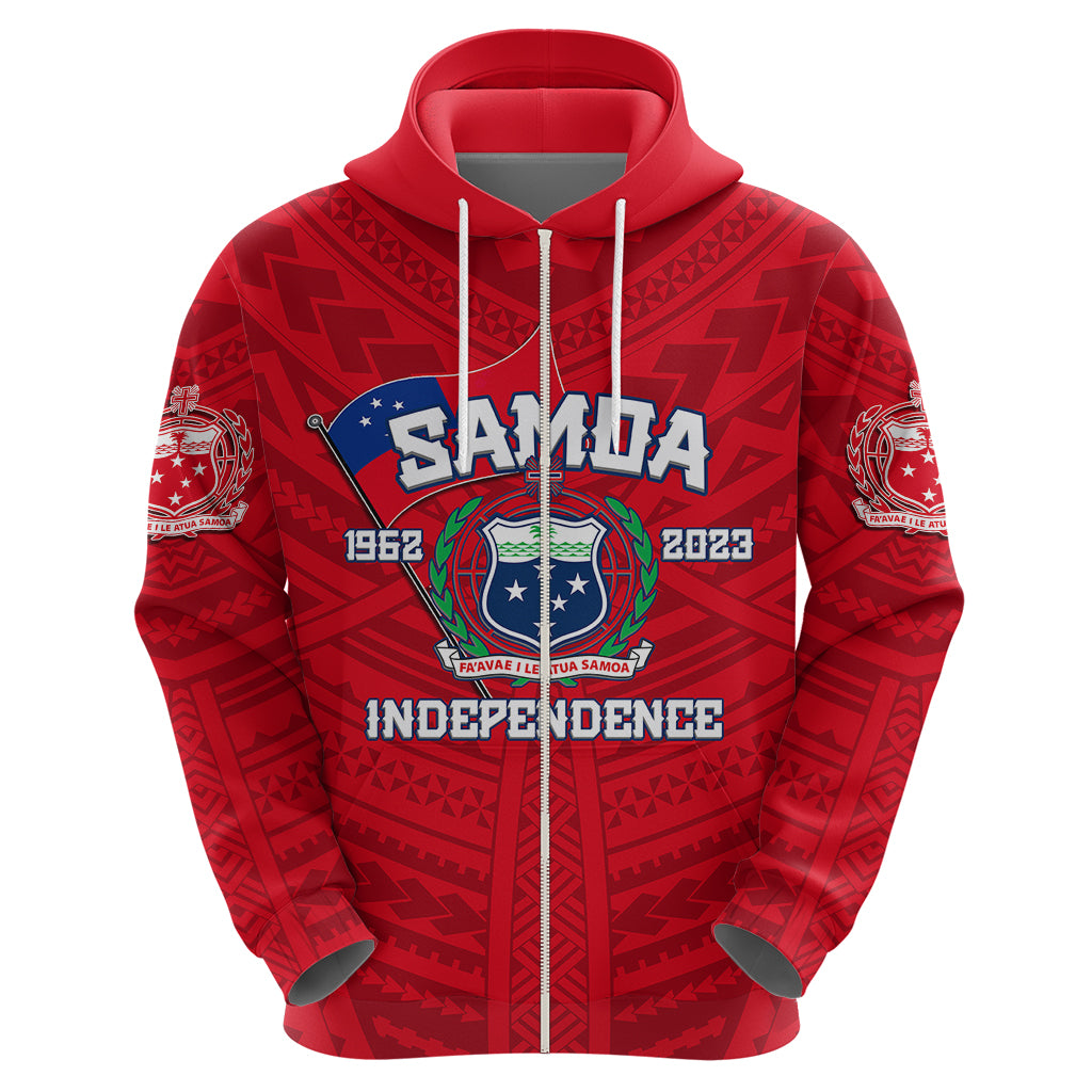 Samoa Independence Hoodie 2023 Red Style LT6 - Wonder Print Shop