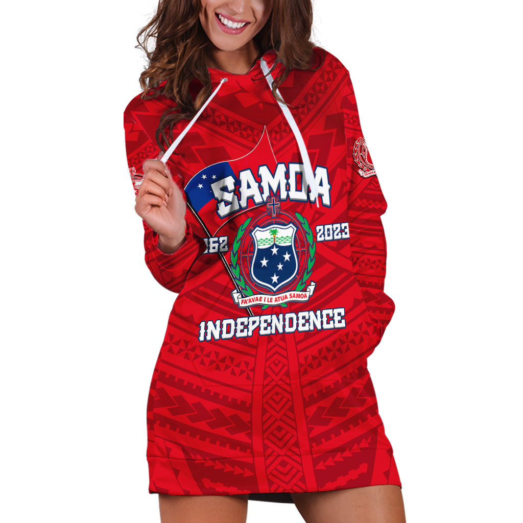 Samoa Independence Hoodie Dress 2023 Red Style LT6 - Wonder Print Shop