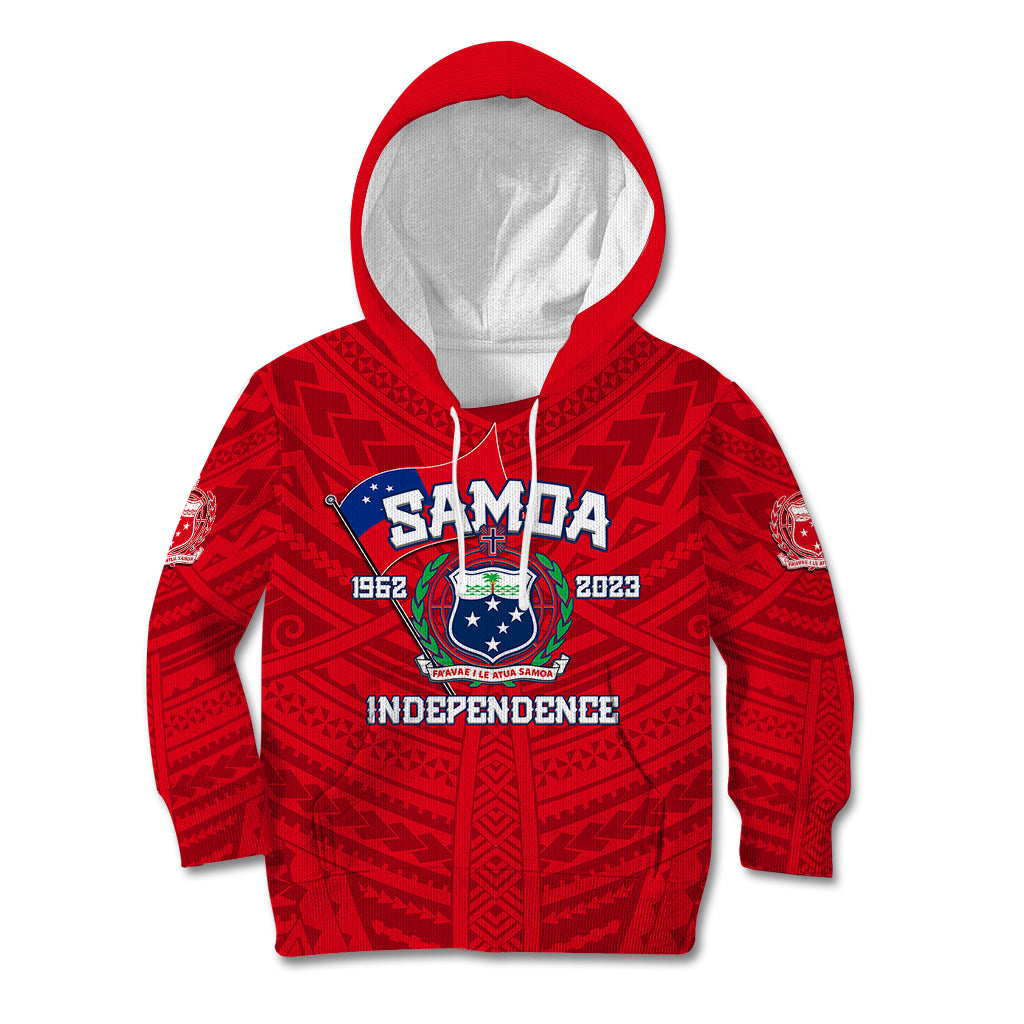 Samoa Independence Kid Hoodie 2023 Red Style LT6 - Wonder Print Shop