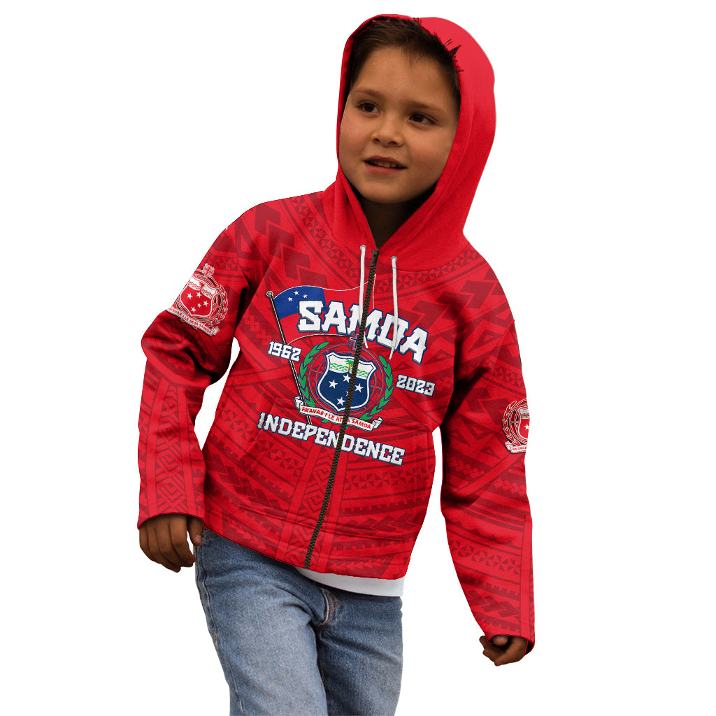 Samoa Independence Kid Hoodie 2023 Red Style LT6 - Wonder Print Shop
