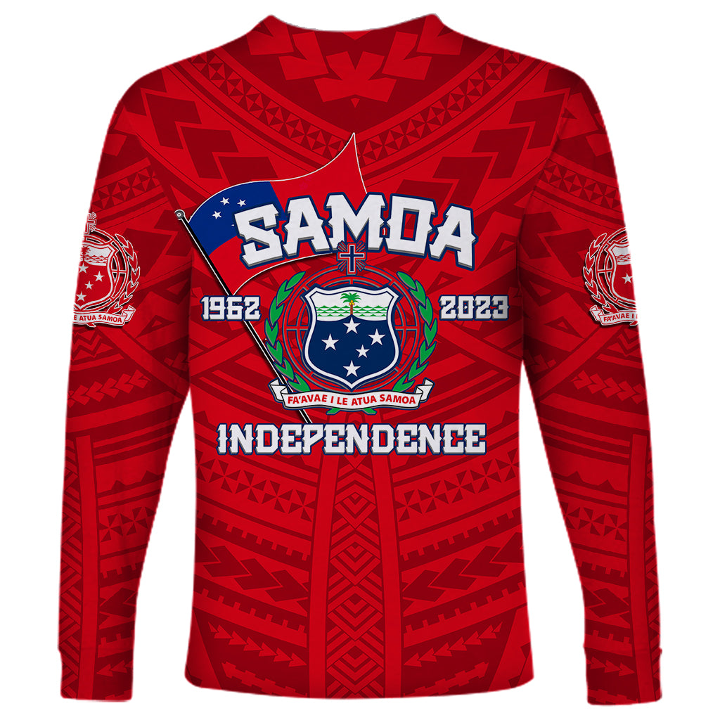 Samoa Independence Long Sleeve Shirt 2023 Red Style LT6 - Wonder Print Shop