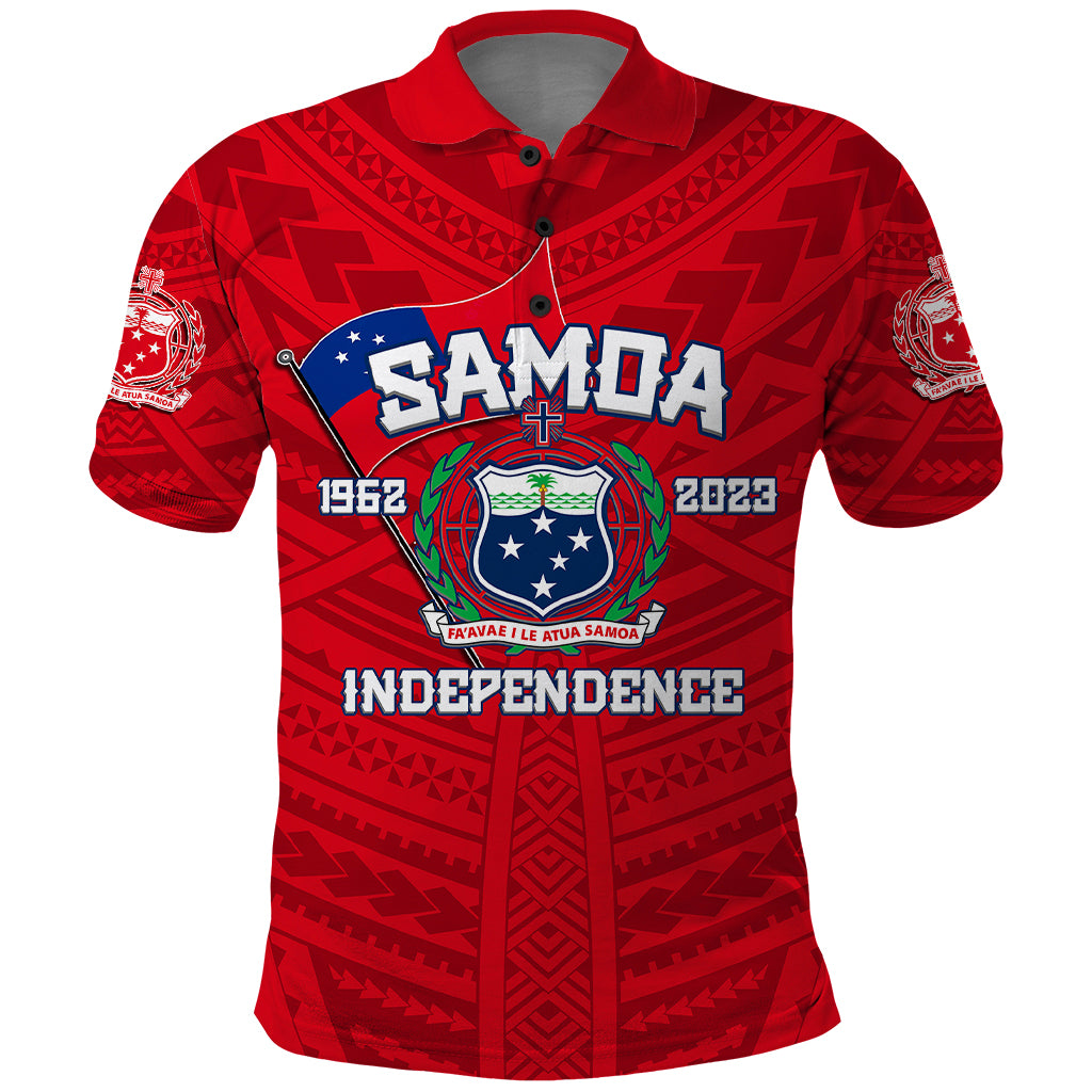 Samoa Independence Polo Shirt 2023 Red Style LT6 - Wonder Print Shop