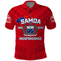 Samoa Independence Polo Shirt 2023 Red Style LT6 - Wonder Print Shop